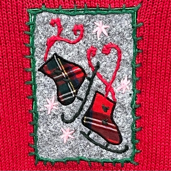 Victoria Jones Vintage multi-color button front plaid hem and sleeves cardigan - Picture 2 of 10